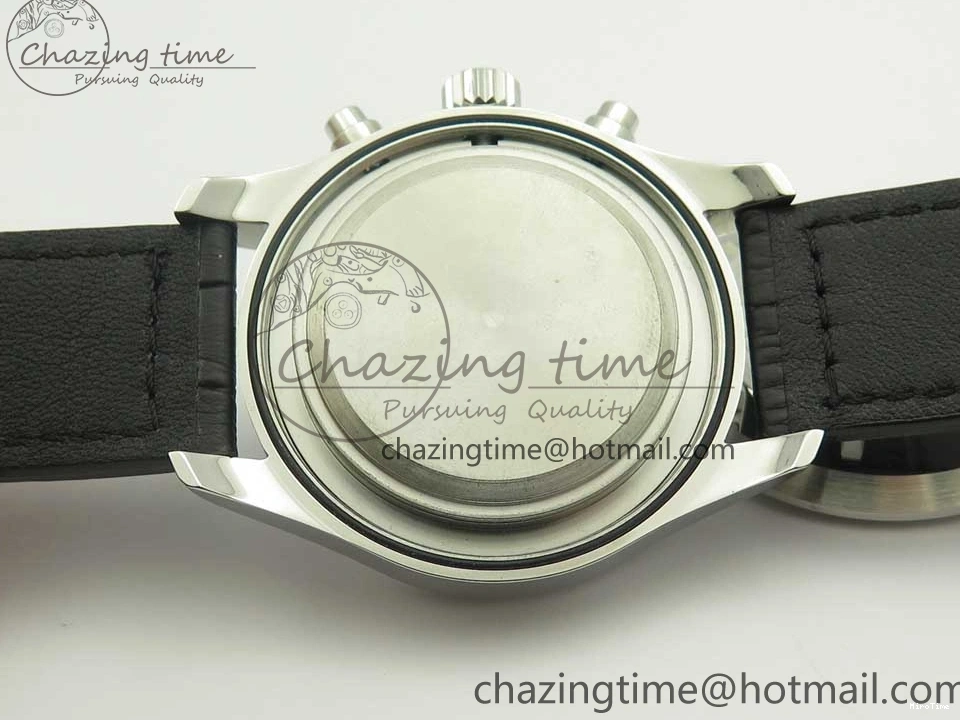 MIROTIME 0126 Pilot Chrono 377725 SS ZF 1:1 Best Edition White Dial on Black Leather Strap A Soft 7183